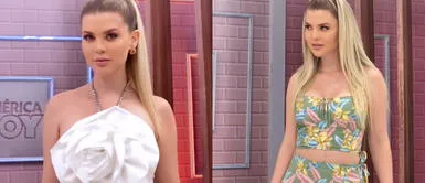 Brunella Horna vestido sofisticado Brunella Horna desata ola de suspiros luciéndose como una sirena con magistral vestido de gala