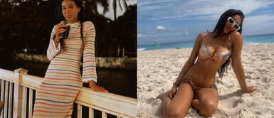 Samahara Lobatón look de print Samahara Lobatón se sumerge en la tendencia del verano con versátiles sandalias trenzadas