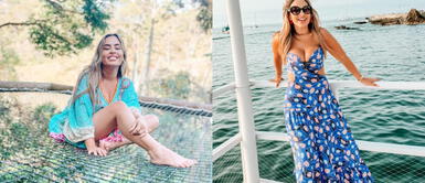 Ethel Pozo look total red Ethel Pozo lleva el rojo a otro nivel con un potente conjunto asimétrico con falda envolvente