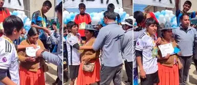 Joven conmueve al NEGARSE a recibir medalla y pedir que condecoren a su madre: "Te mereces todo" Joven conmueve al NEGARSE a recibir medalla y pedir que condecoren a su madre: "Te mereces todo"