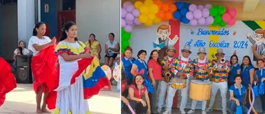 Docentes y niños de colegios entonan himnos de Perú y Venezuela en Chiclayo ¡Emotivo momento! Docentes y niños de colegios entonan himnos de Perú y Venezuela en Chiclayo