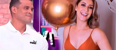 Karla Tarazona 'le mata el gusano' a Christian Domínguez en fiesta de su hijo Valentino Christian Domínguez mata el gusano en fiesta de su hijo con Karla Tarazona