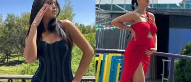 Angie Arizaga vestido baby bump Angie Arizaga enternece con su barriguita de embarazo luciéndose con sofisticado vestido plisado