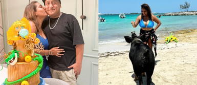 Melissa Gonzales, esposa de Jorge Luna, se adueña de Las Bahamas con un sublime bikini en tonos pasteles. Melissa Gonzales, esposa de Jorge Luna, se adueña del PARAÍSO CARIBEÑO con sublime BIKINI tie dye