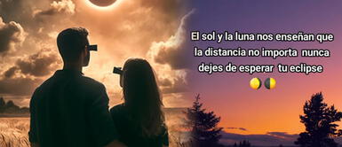 Frases románticas para dedicar a tu pareja en este eclipse solar del 8 de abril 2024 Frases para el eclipse solar: 100 mensajes BONITOS de amor para dedicar a tu pareja
