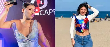 Milena Warthon vestido chinita cusqueña Milena Warthon se roba el show en la red carpet de 'Chabuca' con look inspirado en el 'diablo'