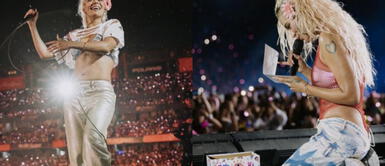 Karol G roba corazones en el estadio de San Marcos con potente look total red tras recibir regalo de sus fans Karol G roba corazones en el estadio de San Marcos con look total red tras recibir tierno regalo