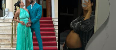 Angie Arizaga baby bump Angie Arizaga desafía la moda maternal y exhibe su embarazo de 5 meses con look urbano