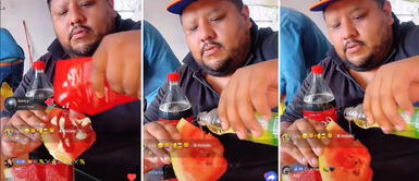 Influencer peruano echa aceite, mayonesa y ketchup a su sandía y usuarios quedan horrorizados: "Te estás matando" Influencer peruano echa aceite, mayonesa y ketchup a su sandía y usuarios quedan horrorizados: "Te estás matando"