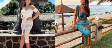 Marina Mora en bikni Marina Mora impacta con su figura post parto con un pícaro bikini rojo lleno de sensualidad