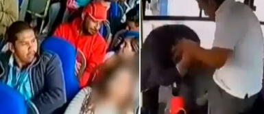 Chofer golpea a acosador de joven Chofer enfrenta y GOLPEA a sujeto por ACOSAR a una pasajera del bus | VIDEO