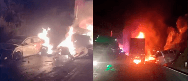 Tragedia en Carretera Central: accidente deja choque quíntuple entre tráiler y otros vehículos acaban explotando Tragedia en Carretera Central: accidente deja choque quíntuple entre tráiler y otros vehículos acaban explotando