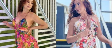 Janet Barboza vestido glam Janet Barboza impacta con vestido glam y 'nuevo galán' en la fiesta de la mamá de Richard Acuña
