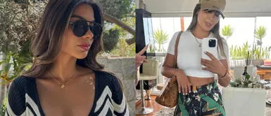 Ivana Yturbe look Ivana Yturbe se reencuentra con Pamela López luciendo mágico outfit two pieces estilo retro