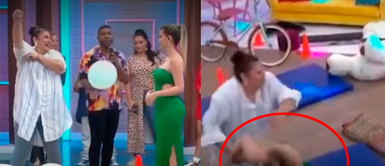 Brunella Horna es lanzada al suelo por Mónica Torres Brunella Horna es lanzada al suelo por Mónica Torres