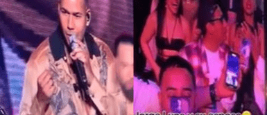 Romeo Santos cautiva a Jorge Luna y su esposa. El IMPACTANTE gesto de Romeo Santos a Jorge Luna en concierto en vivo en EE. UU.