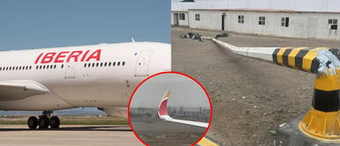 Avion español aterriza de emergencia en Pisco y se malogra tras chocar con poste de aeropuerto Avion español aterriza de emergencia en Pisco y se malogra tras chocar con poste de aeropuerto