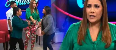 Andea Llosa tuvo que detener su programa ante una pelea de sus invitados Andrea Llosa frenó pelea en su programa y pide perdón por bochornosa escena: "Vergüenza. No somos animales"