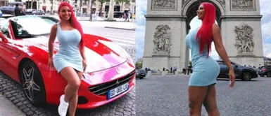 Deysi Araujo vestido en París Deysi Araujo presume su estilo en París luciéndose con un ceñido vestido de punto