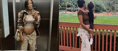 Samahara Lobatón vestido punto Samahara Lobatón presume su barriguita de embarazo con ceñido vestido de punto y botas XL