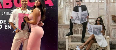 Melissa Paredes look total black Melissa Paredes roba suspiros con romántico VESTIDO de NOVIA en PREBODA estilo vintage