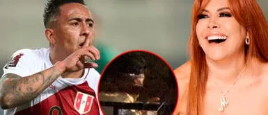 Magaly Medina 'ampaya' a Christian Cueva en NOCHE de copas Magaly Medina 'ampaya' a Christian Cueva en NOCHE de copas