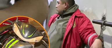 PNP detiene bombero enmarrocado Bombero sufrió CHOQUE en Comas, PNP lo ENMARROCA y detiene por 24 horas: "No somos delincuentes"