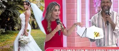 Melissa Paredes le envió recuerdo de su boda a Edson Dávila. Melissa Paredes ignora a sus excompañeras al enviar torta de su boda a Edson Dávila: “Con cariño para ti”