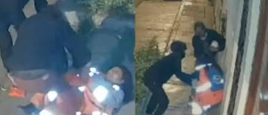 Cámaras de serguridad captaron el violento asalto. Trabajadora de limpieza fue violentamente asaltada, hasta le robaron el uniforme de trabajo