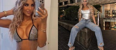 Gabriela Herrera se olvida del frío y deslumbra con su diminuta falda y top de cuero negro Gabriela Herrera se apodera de la noche con un IMPONENTE look TOTAL BLACK