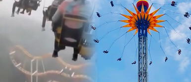 Un grupo de asistentes se quedó atrapad en Supergirl de Sixflag en México ¡De terror! El estremecedor video de personas atrapadas en un juego mecánico a 70 metros de altura