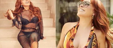 Magaly Medina IRRADIA GLAMOUR con VESTIDO en TENDENCI: Flores Tridimensional Magaly Medina IRRADIA GLAMOUR con VESTIDO de flores tridimensional en TENDENCIA