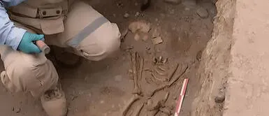 Hallan restos de niño enterrado como ofrenda en Miraflores Hallan restos de niño enterrado como ofrenda hace 1300 años en Miraflores