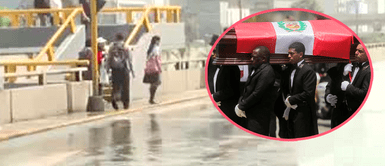 Reportan aniego de AGUAS SERVIDAS en los exteriores del Ministerio de Cultura Reportan aniego de AGUAS SERVIDAS en los exteriores del Ministerio de Cultura en pleno velorio de Alberto Fujimori