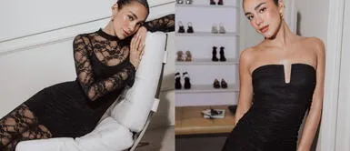 Luana Barrón revive el terciopelo con un vestido romántico, ideal para picnics Luana Barrón revive la tendencia del terciopelo con un vestido romántico y elegante