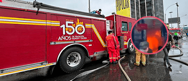 Fuerte incendio en galería ubicada frente a Estación Central del Metropolitano moviliza a 8 unidades de bomberos Incendio devora galería frente a la Estación Central del Metropolitano