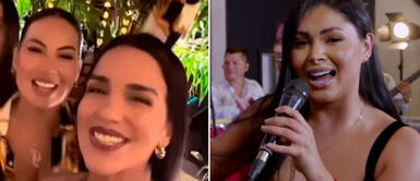 La empresaria sorprende con este mensaje. Pamela López se lanza a cantar tema de Pamela Franco y sucede algo inesperado
