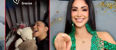 Pamela Franco presume rosas y peluches que le regalaron durante de su show Pamela Franco presume rosas y peluches que le regalaron durante de su show