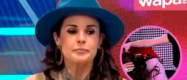 La conductora sorprende con esta fuerte acción. Rebeca Escribens pasa bochornoso momento en vivo y se lanza contra Veronica Linares