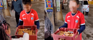 Niño triunfa con disfraz de futbolista peruano que incluía caja de cerveza por Halloween Niño triunfa con disfraz de futbolista peruano que incluía caja de cerveza por Halloween: ¿Qué jugador era?