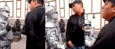 Robotín es golpeado. Caos en el Jirón de la Unión: Sujeto amenaza a Robotín y transeúntes intervienen para defenderlo