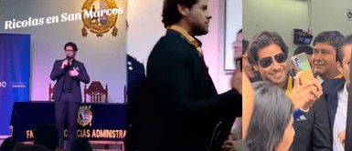 Andrés Wiese causa furor en San Marcos. Andrés Wiese estuvo en San Marcos: Dio emotivo discurso sobre el fracaso y se despide con ‘El rap del gringo atrasador’