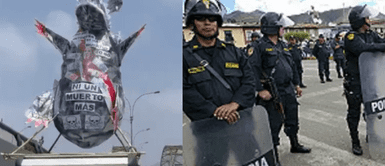 PIÑATA de RATA para protesta contra DINA BOLUARTE fue interceptada por la PNP Protestantes son detenidos por llevar piñata de rata para protesta contra Dina Boluarte