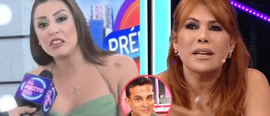 Karla Tarazona le responde a Magaly Medina Karla Tarazona se defiende y encara a Magaly por llamarla "guachimana" de Christian Domínguez