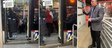 Hombre no paga pasaje en el Metropolitano: amenaza a controladora por bajarlo del bus Hombre no paga pasaje en el Metropolitano: amenaza a controladora por bajarlo del bus