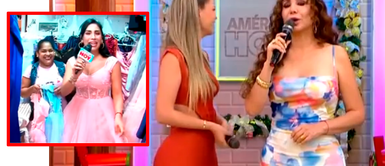 Janet saca del aire a Leysi Suárez Leysi Suárez comete error en enlace en vivo y Janet Barboza la saca del aire