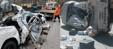 Roca cae sobre camioneta dejando tres muertos. Tragedia en la carretera: Enorme roca aplasta camioneta y mata a tres personas