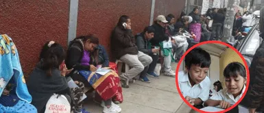 Padres se amanecen fuera de colegios para conseguir vacantes. ¡Batalla nocturna por la educación! Miles de padres se amanecen para conseguir una vacante para sus hijos en colegio
