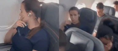 Graban a pasajera que se negaba a ceder asiento a niño. ¡Indignación en pleno vuelo! Graban a pasajera que se niega a ceder su asiento a niño
