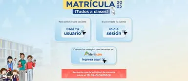 DRELM Matrícula 2025: link para conseguir una vacante vía web en colegios estatales de Lima DRELM Matrícula 2025: link para conseguir una vacante vía web en colegios estatales de Lima